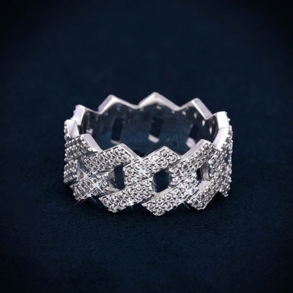 VVS Cuban Link Ring 14K Gold - Image 2