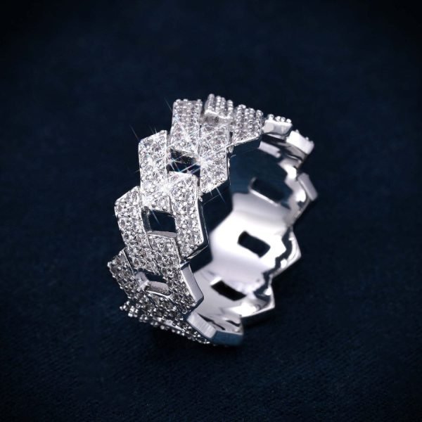 VVS Cuban Link Ring 14K Gold - Image 4