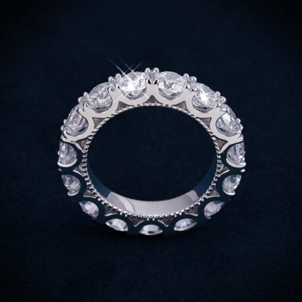 5MM VVS Eternity Band Ring 14K Gold - Image 5