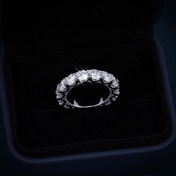 5MM VVS Eternity Band Ring 14K Gold - Image 7