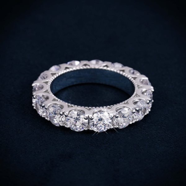 5MM VVS Eternity Band Ring 14K Gold - Image 2