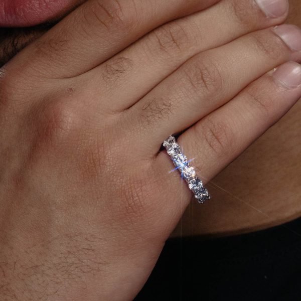 5MM VVS Eternity Band Ring 14K Gold - Image 3