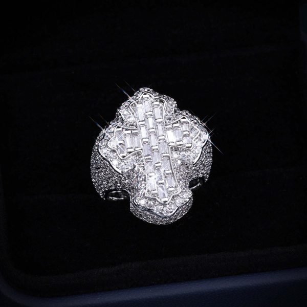 VVS Fleur Cross Ring 14K Gold - Image 6