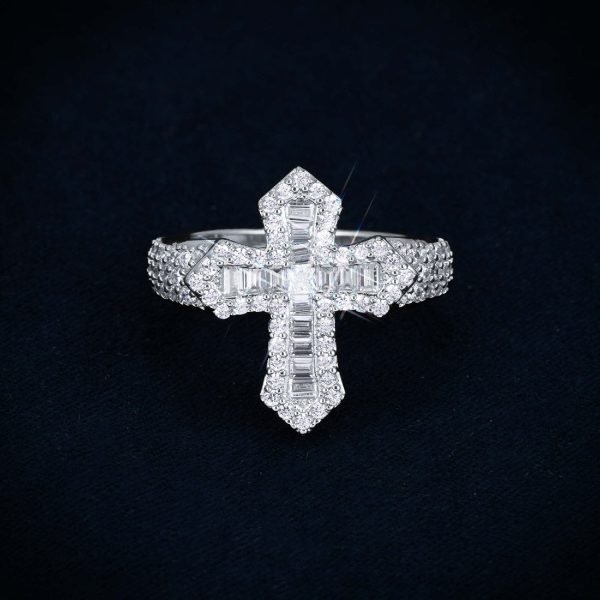 VVS Gothic Cross Ring 14K Gold - Image 2