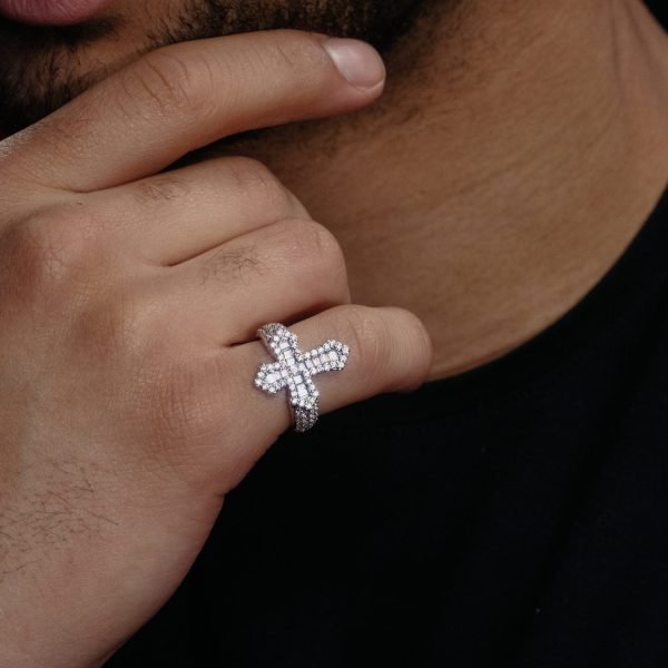 VVS Gothic Cross Ring 14K Gold - Image 3