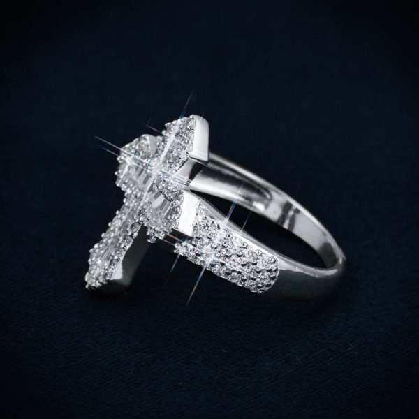 VVS Gothic Cross Ring 14K Gold - Image 4