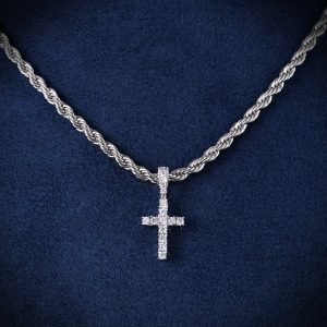 VVS Micro Cross Pendant 14K Gold