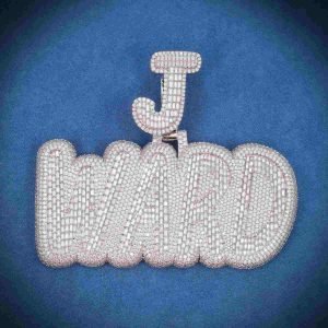 "WARD" Custom Moissanite Pendant 14K Gold