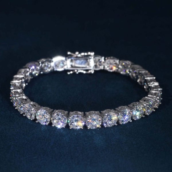 Moissanite Tennis Bracelet 14K Gold (ALL SIZES) - Image 8