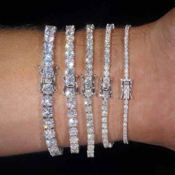 Moissanite Tennis Bracelet 14K Gold (ALL SIZES) - Image 14