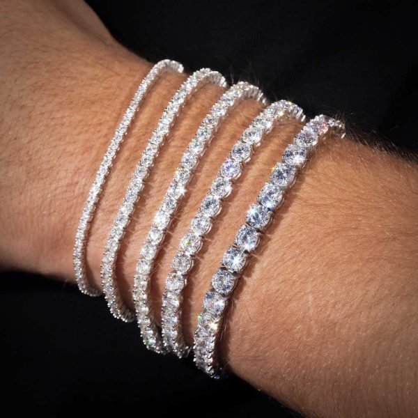 Moissanite Tennis Bracelet 14K Gold (ALL SIZES) - Image 12
