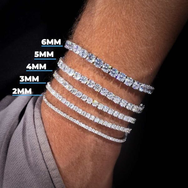 Moissanite Tennis Bracelet 14K Gold (ALL SIZES) - Image 2