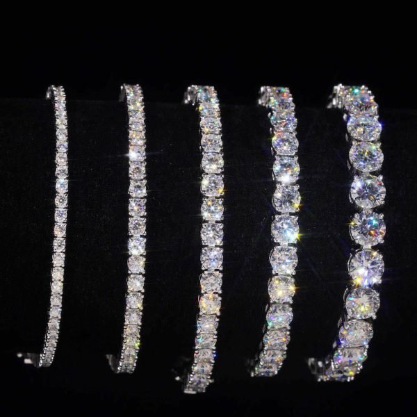 Moissanite Tennis Bracelet 14K Gold (ALL SIZES) - Image 6