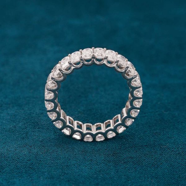 Moissanite Baguette Band Ring 14K Gold - Image 6