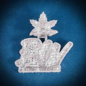 "BW" Custom Pendant 14K White Gold