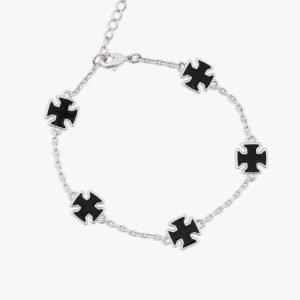 Cross Motif Black Bracelet