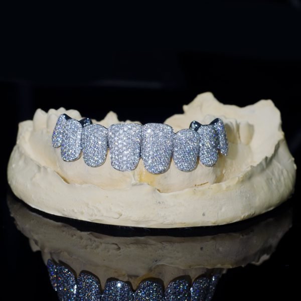8 on 8 VVS Moissanite Diamond Grillz - Image 4