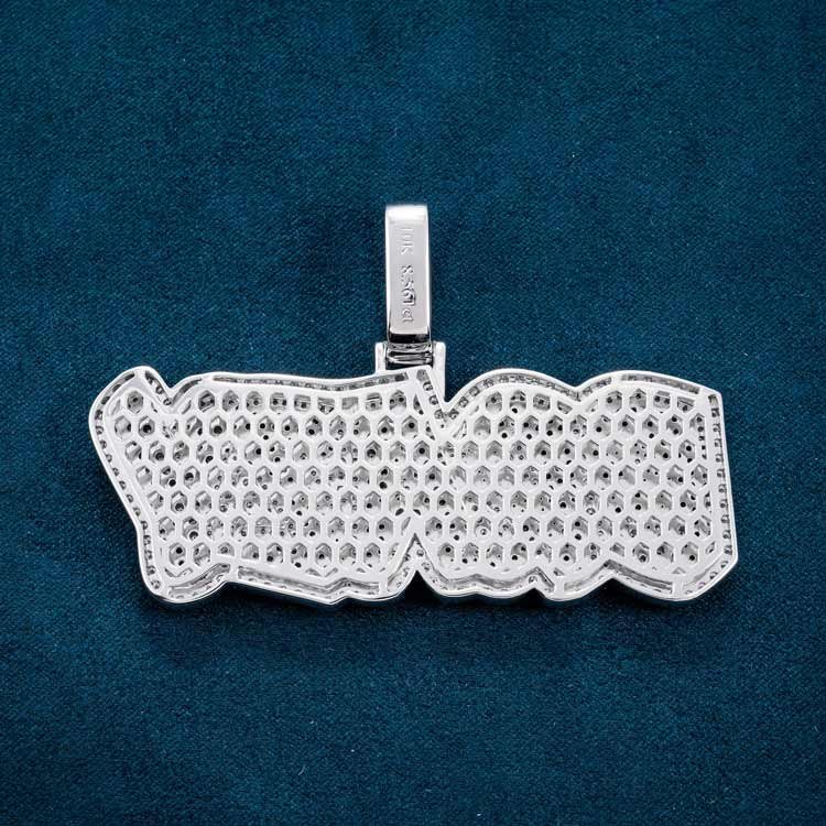 "BRAZY" Custom Moissanite Pendant 14K Gold - Image 5