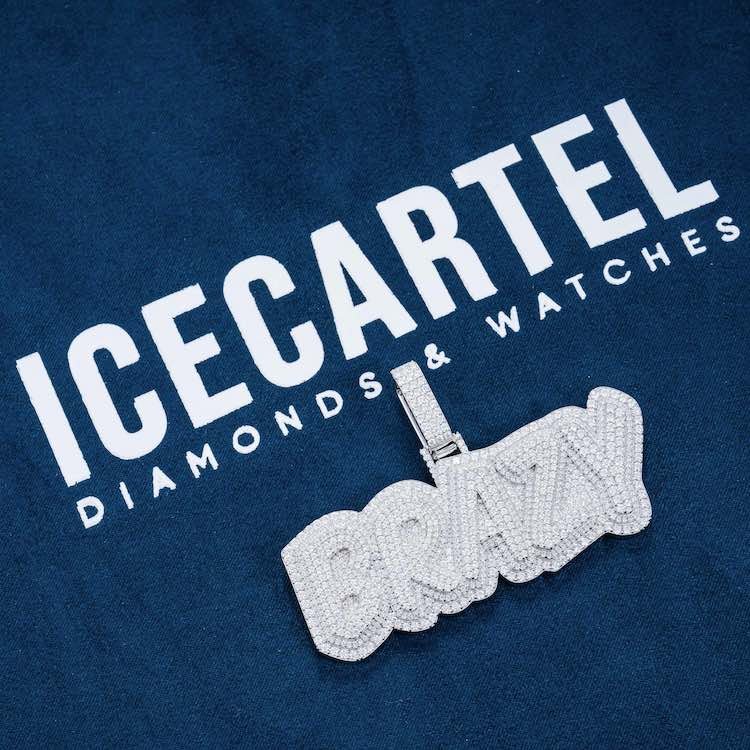 "BRAZY" Custom Moissanite Pendant 14K Gold - Image 2