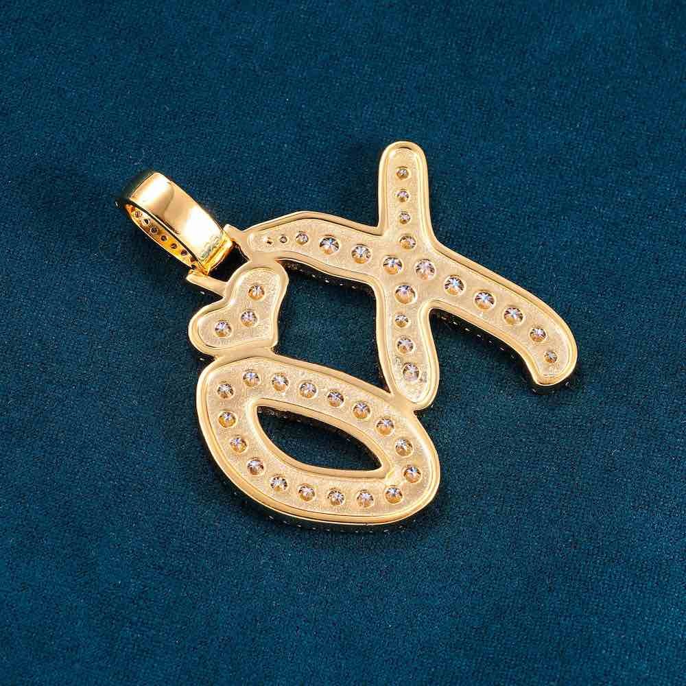 XO Necklace Pendant 14K Gold - Image 4