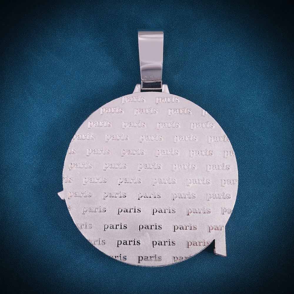 Custom "Paris" Circle Pendant 14K Gold - Image 3