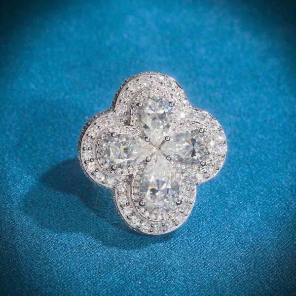 Four Leaf Clover Ring 14K Gold - Image 6