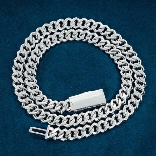 10MM Round Cut Moissanite Cuban Link Chain 14K Gold - Image 12