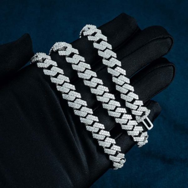 10MM Round Cut Moissanite Cuban Link Chain 14K Gold - Image 8