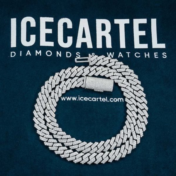 10MM Round Cut Moissanite Cuban Link Chain 14K Gold - Image 11