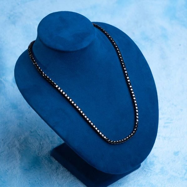4MM Black Moissanite Tennis Chain 14K Black Gold - Image 5
