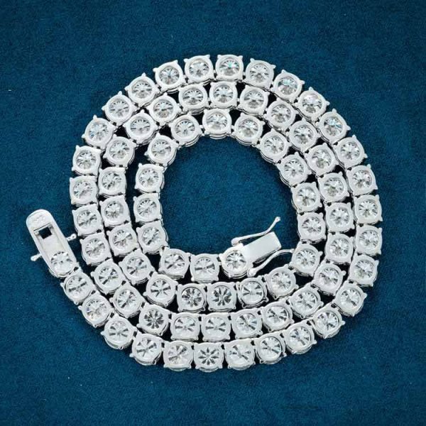 6MM Moissanite Tennis Chain 14K Gold - Image 7