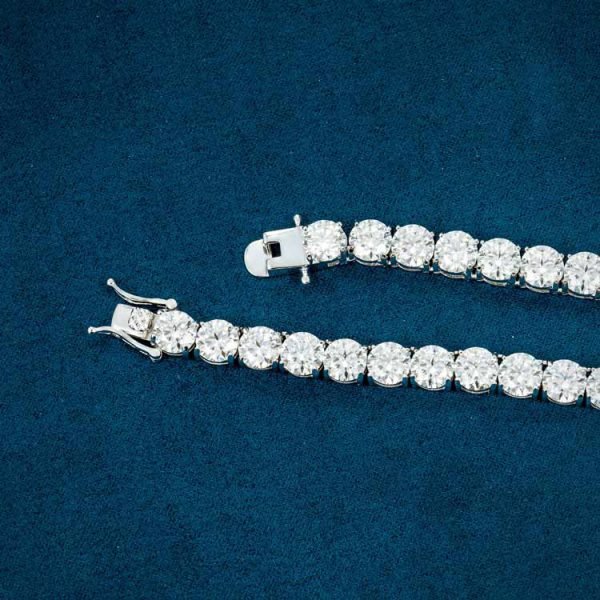6MM Moissanite Tennis Chain 14K Gold - Image 8