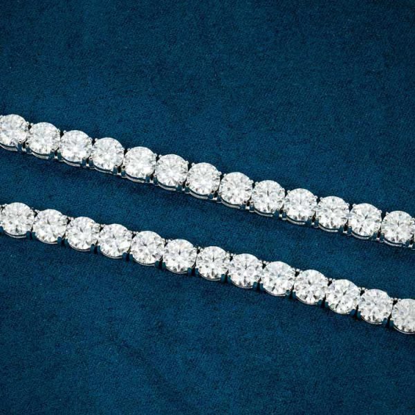 6MM Moissanite Tennis Chain 14K Gold - Image 9
