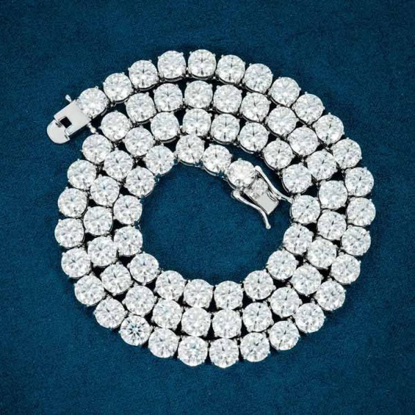 6MM Moissanite Tennis Chain 14K Gold - Image 2