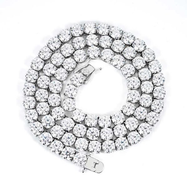 6MM Moissanite Tennis Chain 14K Gold - Image 10