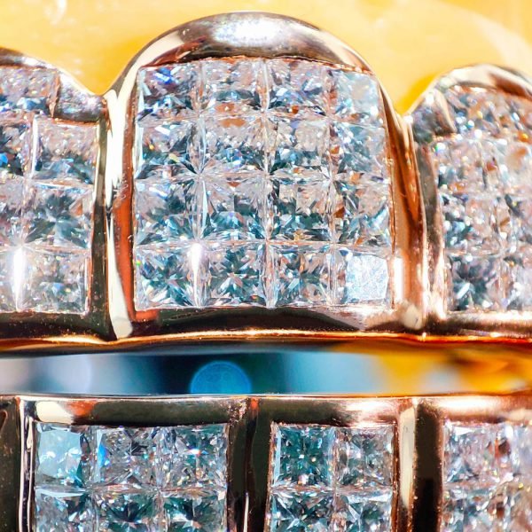 8 on 8 VVS Baguette Moissanite Diamond Grillz - Image 7
