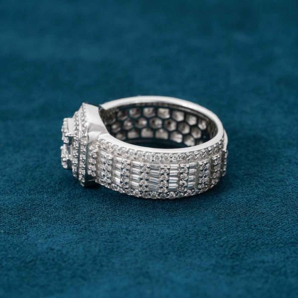 Moissanite Baguette Eternity Band 14K Gold - Image 4