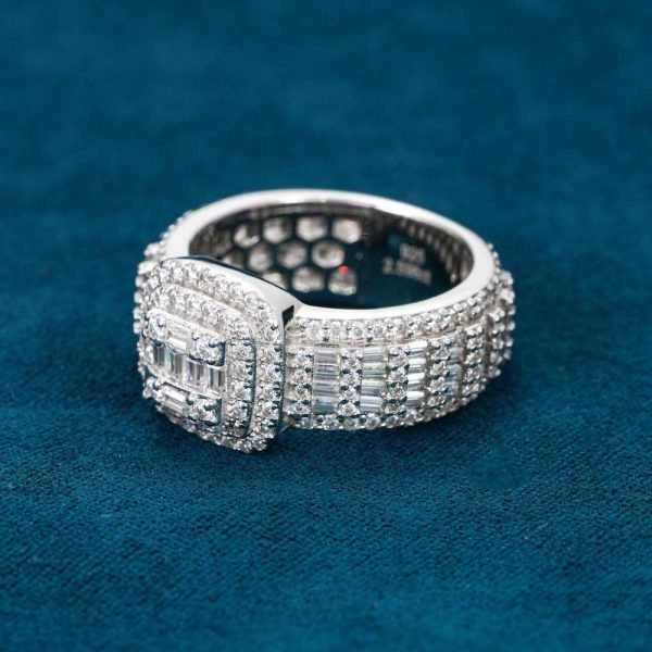 Moissanite Baguette Eternity Band 14K Gold - Image 5