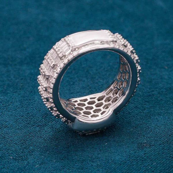 Moissanite Baguette Eternity Band 14K Gold - Image 6
