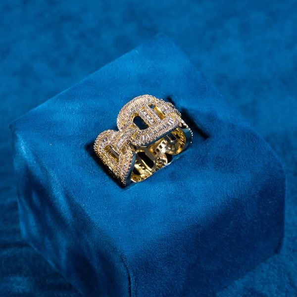 Moissanite Baguette Mariner Ring 14K Gold - Image 2