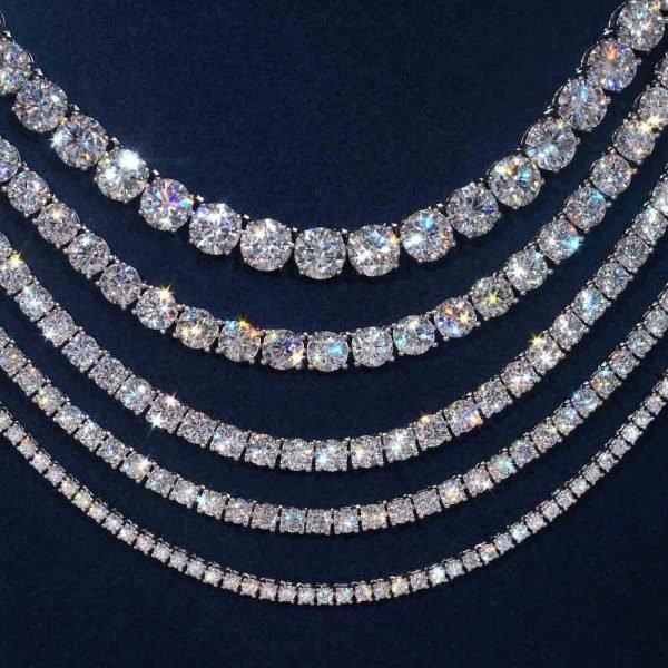 Moissanite Tennis Chain 14K Gold (ALL SIZES) - Image 17