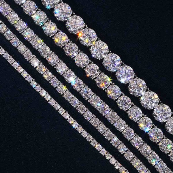 Moissanite Tennis Chain 14K Gold (ALL SIZES) - Image 19