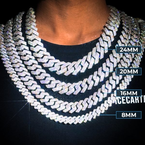 Moissanite Cuban Link Chain 14K Gold (ALL SIZES) - Image 2