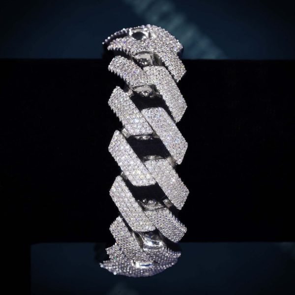Moissanite Cuban Link Bracelet 14K Gold (ALL SIZES) - Image 7