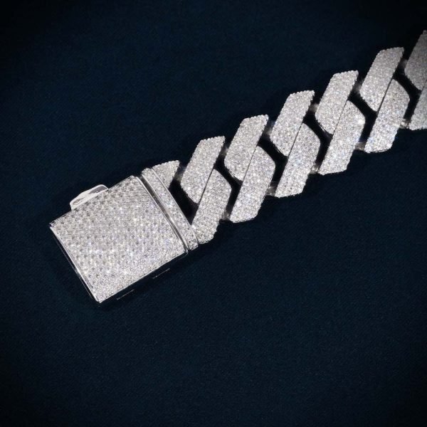 Moissanite Cuban Link Bracelet 14K Gold (ALL SIZES) - Image 8