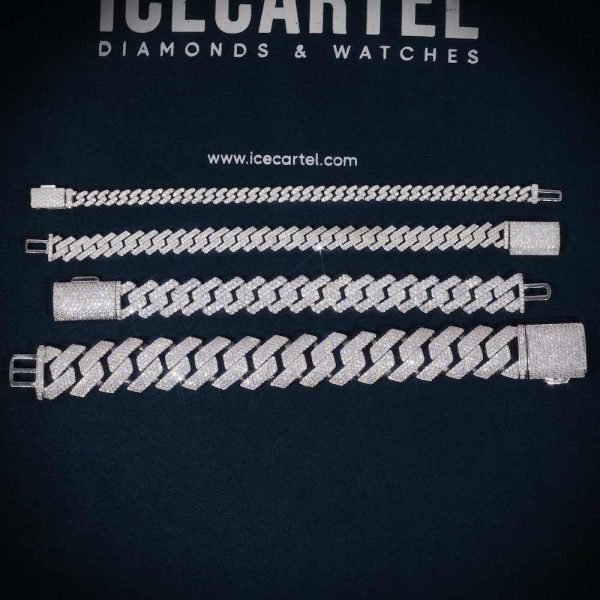 Moissanite Cuban Link Bracelet 14K Gold (ALL SIZES) - Image 17