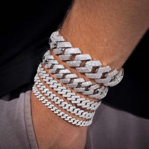 Moissanite Cuban Link Bracelet 14K Gold (ALL SIZES) - Image 12