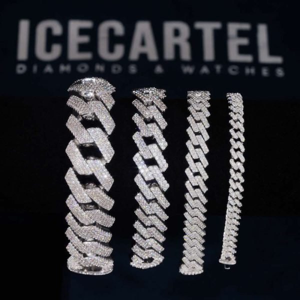 Moissanite Cuban Link Bracelet 14K Gold (ALL SIZES) - Image 18