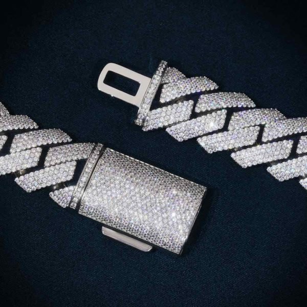 Moissanite Cuban Link Chain 14K Gold (ALL SIZES) - Image 9