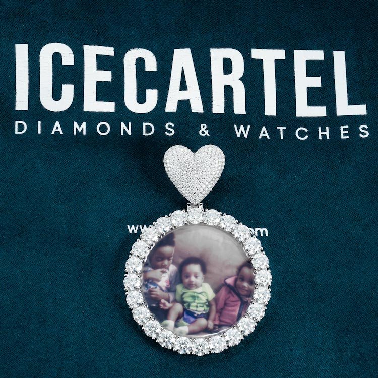 Custom Moissanite Photo Pendant 14K Gold - Image 4